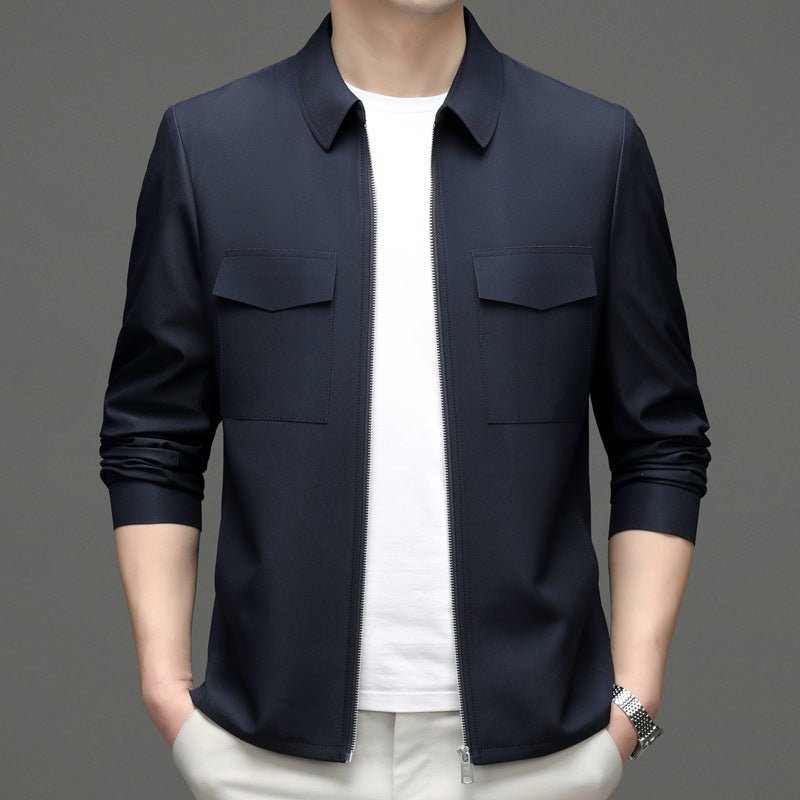 Giacca Leggera da Uomo con Rever e Tasche a Fessura | Ideale per Primavera & Autunno