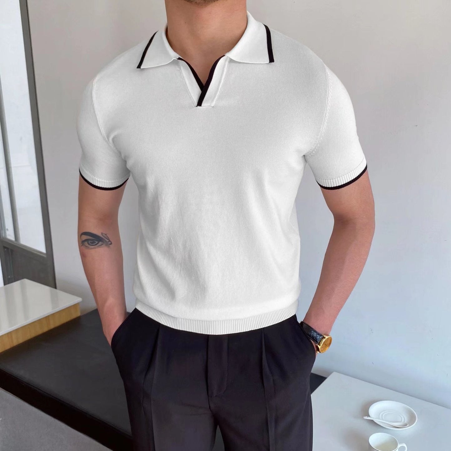 Polo Slim Fit a Righe Ideale per l'Estate