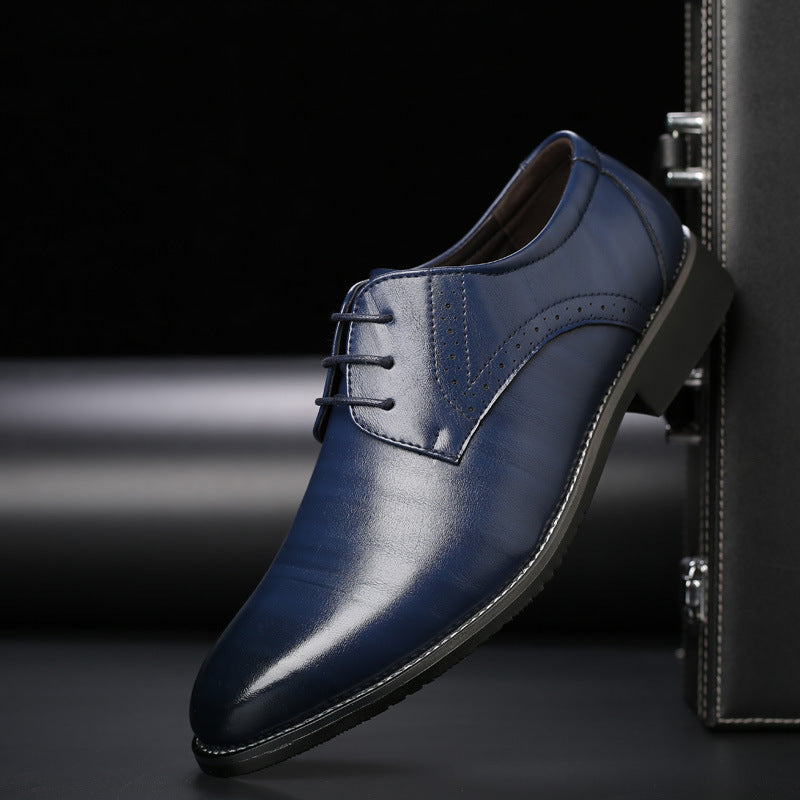 Scarpe da Uomo Plus Size in Pelle con Suola in Gomma | Ideali per Tutte le Stagioni Descrizione del Prodotto: