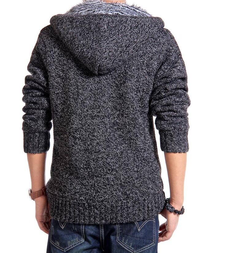 Chaqueta de invierno para hombre en tejido mixto
