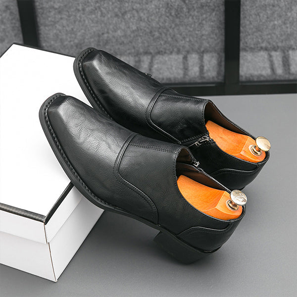 Scarpe Eleganti da Uomo in Pelle con Punta Quadra – Ideali per Occasioni Formali e Lavoro