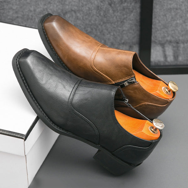 Scarpe Eleganti da Uomo in Pelle con Punta Quadra – Ideali per Occasioni Formali e Lavoro