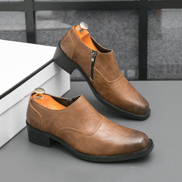 Scarpe Eleganti da Uomo in Pelle con Punta Quadra – Ideali per Occasioni Formali e Lavoro