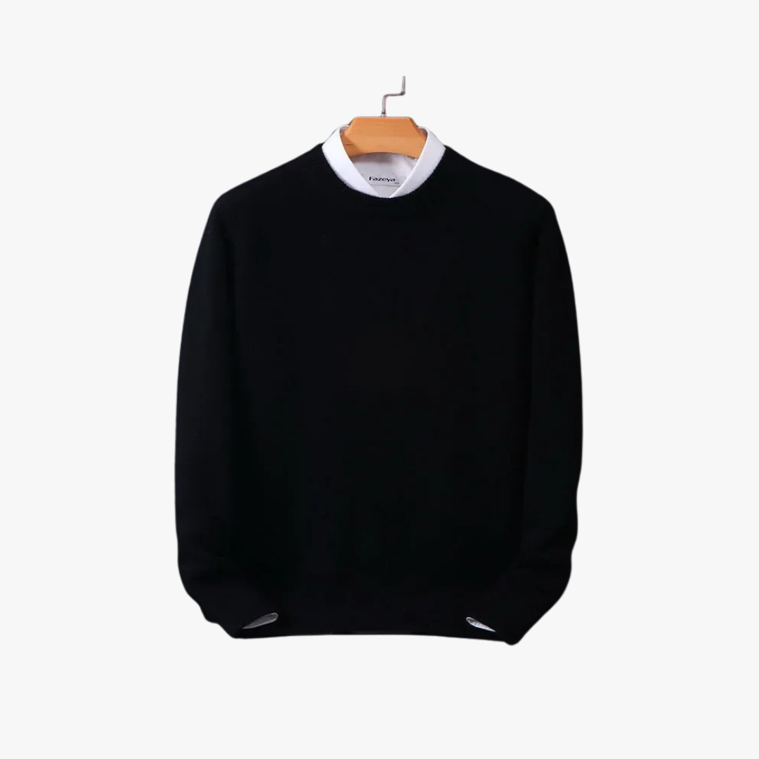 Maglione da Uomo a Girocollo in Maglia con Vestibilità Ampia
