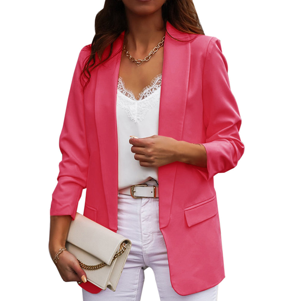 Blazer Donna Primavera Loose Fit Manica Lunga con Fodera Completa e Diversi Colori
