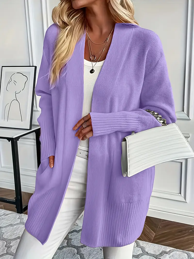 Maglione da Donna in Maglia con Girocollo e Vestibilità Rilassata