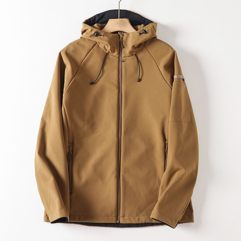 Chaqueta de invierno para mujer con capucha, forrada de felpa, mangas largas, largo regular