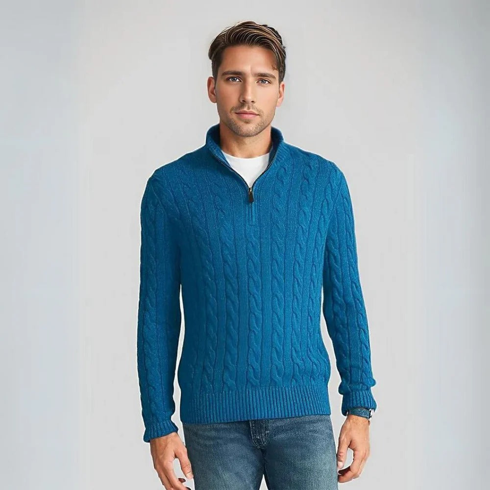 Maglione da Uomo con Cerniera e Colletto