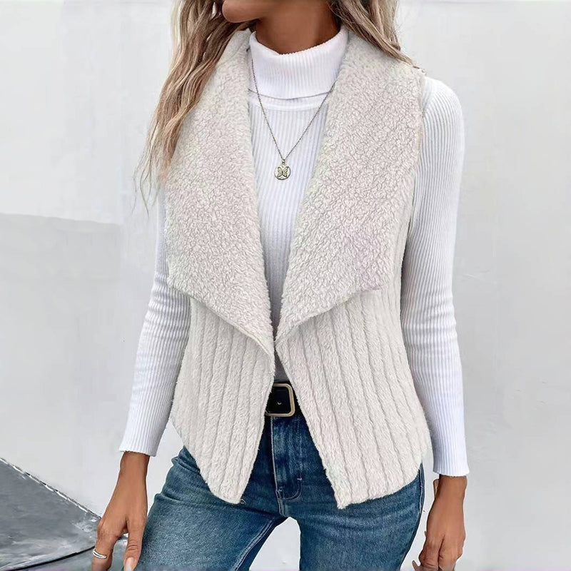 Cardigan lungo aperto in maglia morbida tinta unita ideale per la primavera