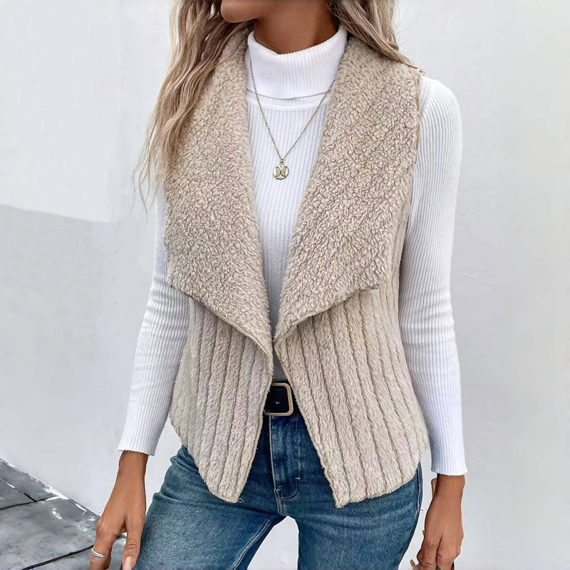 Cardigan lungo aperto in maglia morbida tinta unita ideale per la primavera