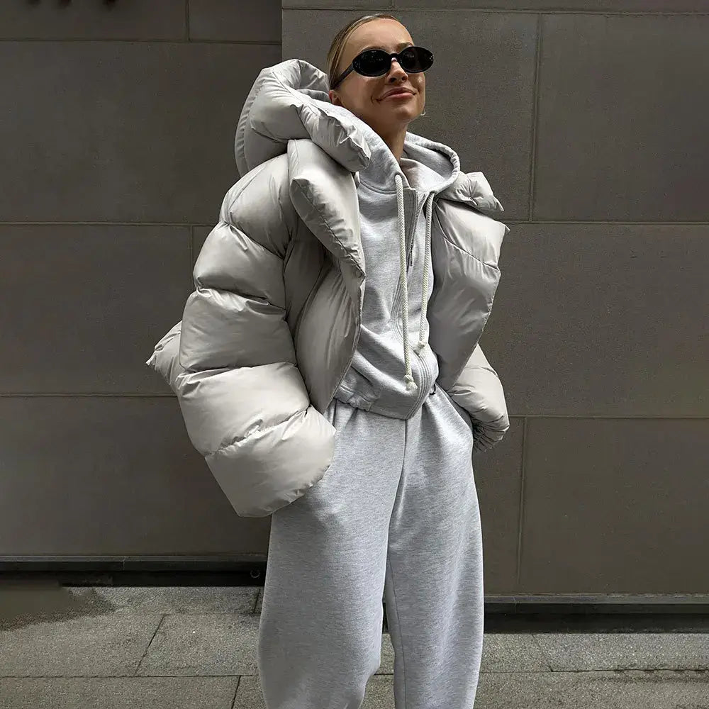 Giacca trapuntata con cappuccio elegante e confortevole