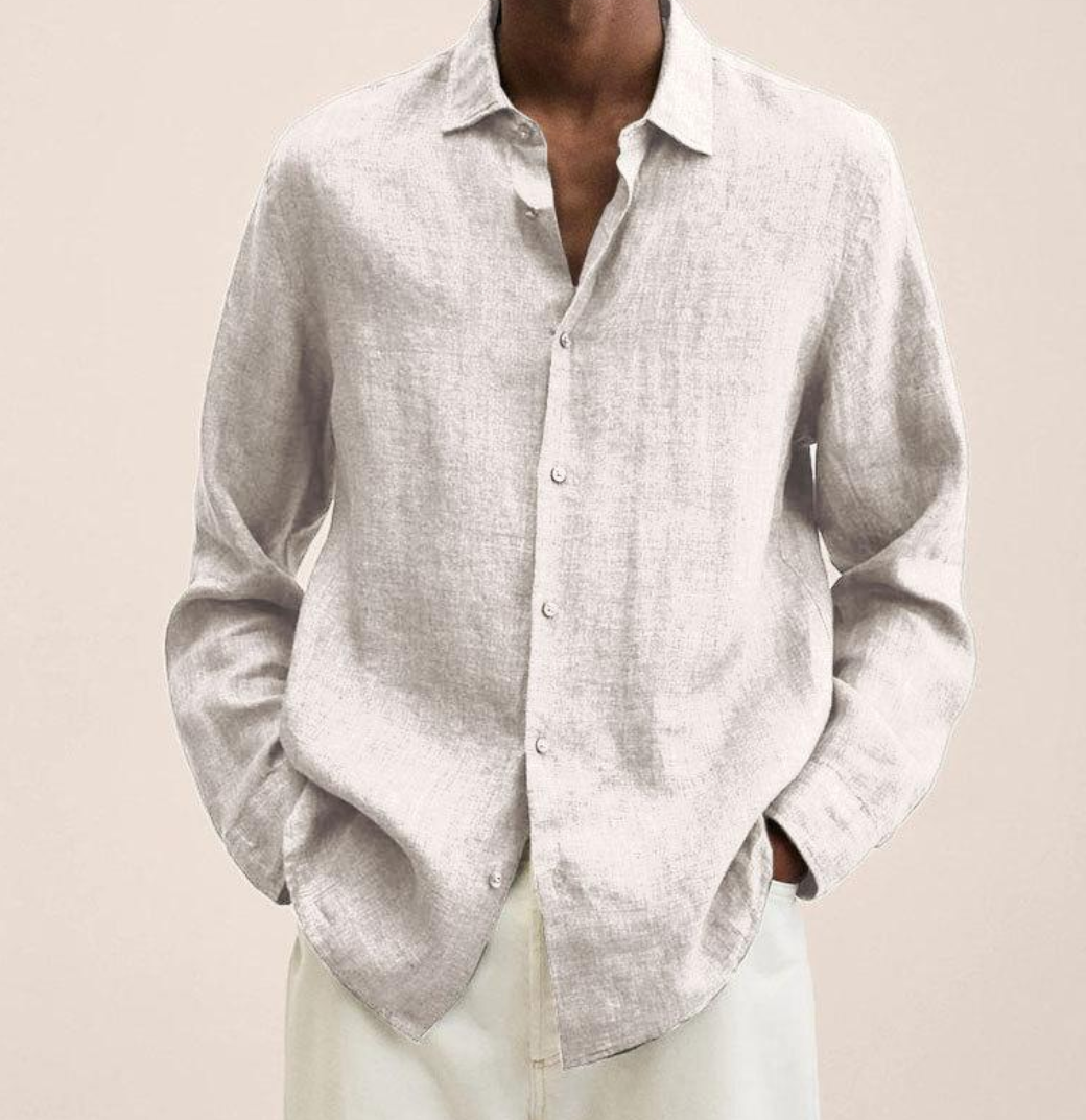 Camicia Classica da Uomo in Lino con Tessuto Traspirante | Ideale per l'Estate