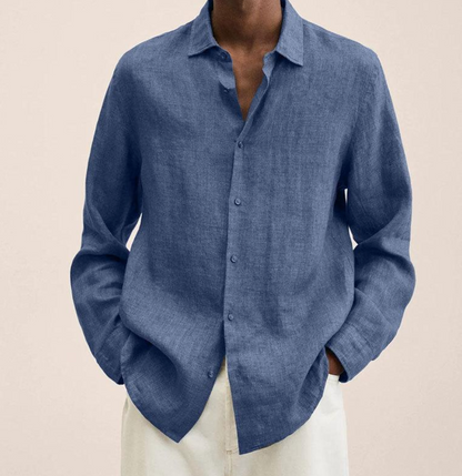 Camicia Classica da Uomo in Lino con Tessuto Traspirante | Ideale per l'Estate