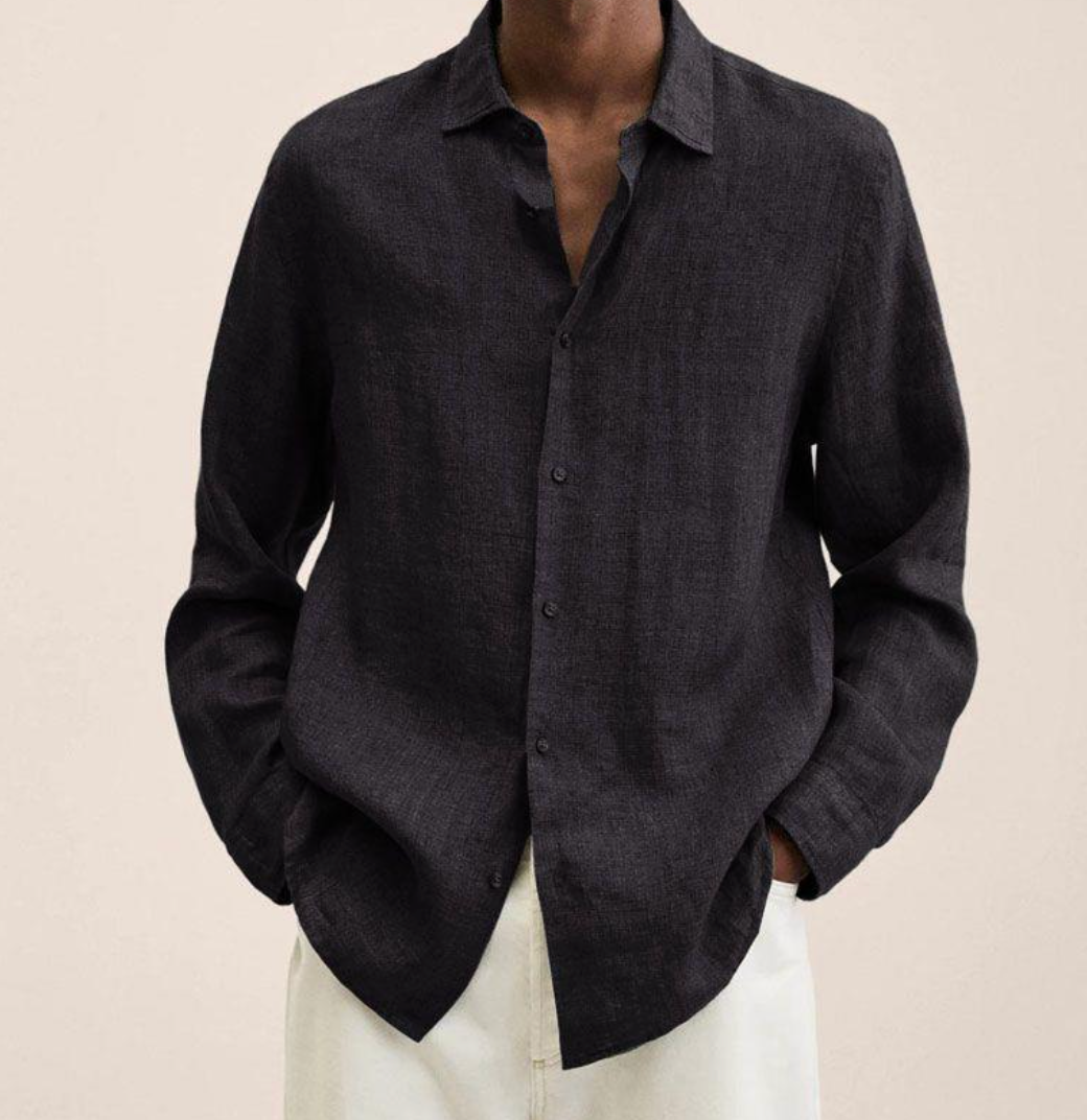 Camicia Classica da Uomo in Lino con Tessuto Traspirante | Ideale per l'Estate