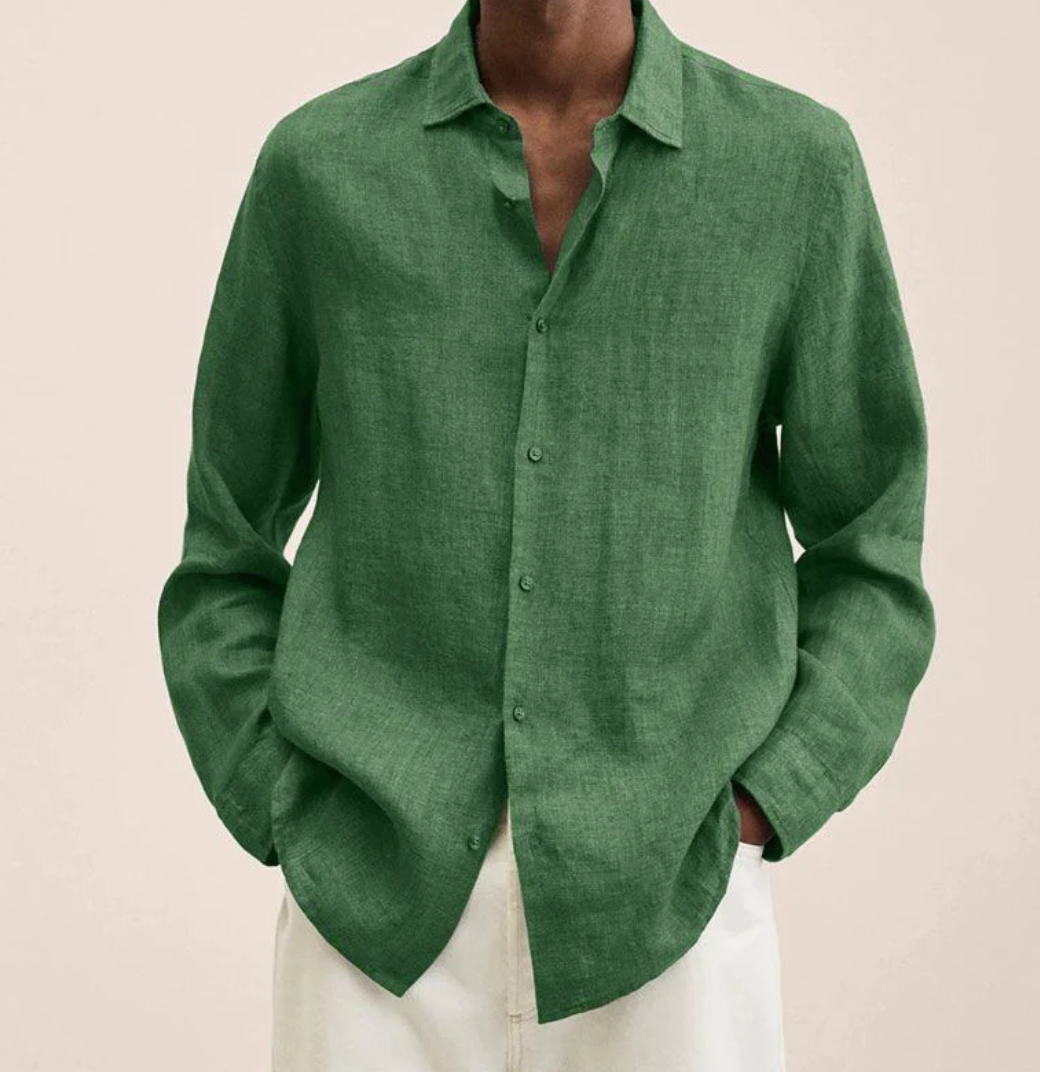 Camicia Classica da Uomo in Lino con Tessuto Traspirante | Ideale per l'Estate
