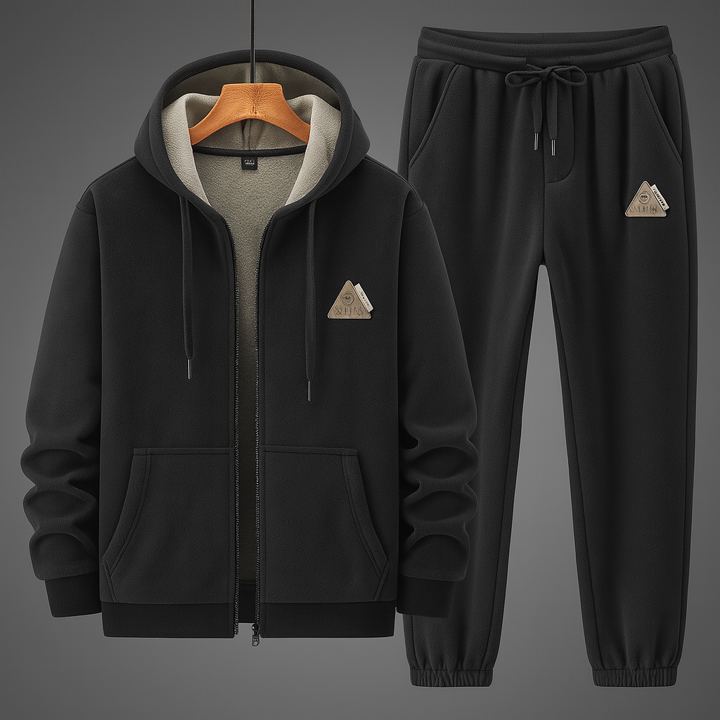 Tuta da Uomo con Cappuccio Sagomato, Vestibilità Jogger ed Elastico ai Polsini