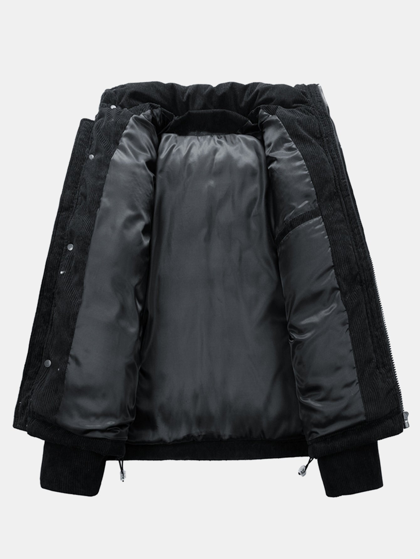 Piumino Invernale da Uomo con Finitura in Camoscio e Collo Alto