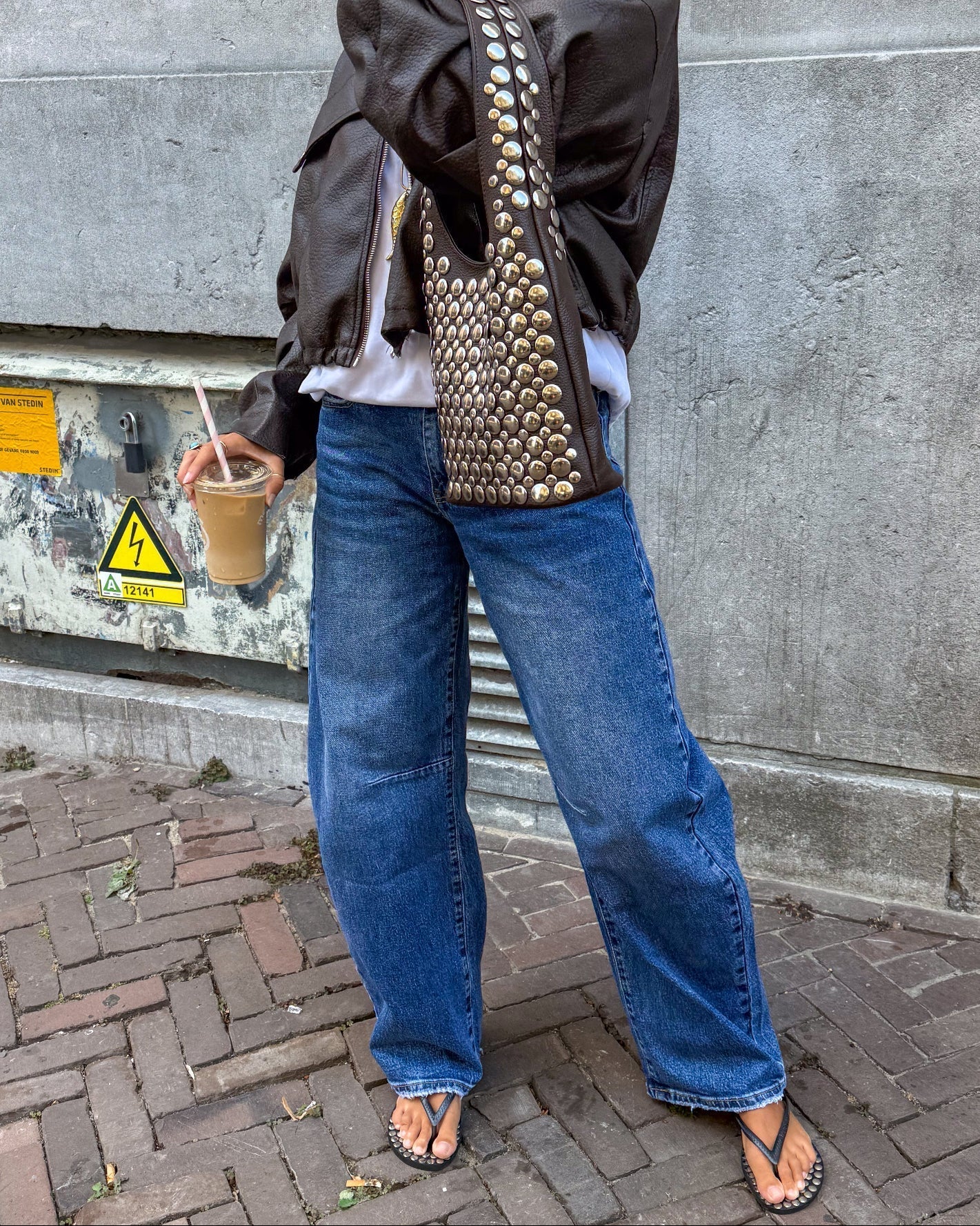 Jeans til kvinder med ballonpasform og vide ben