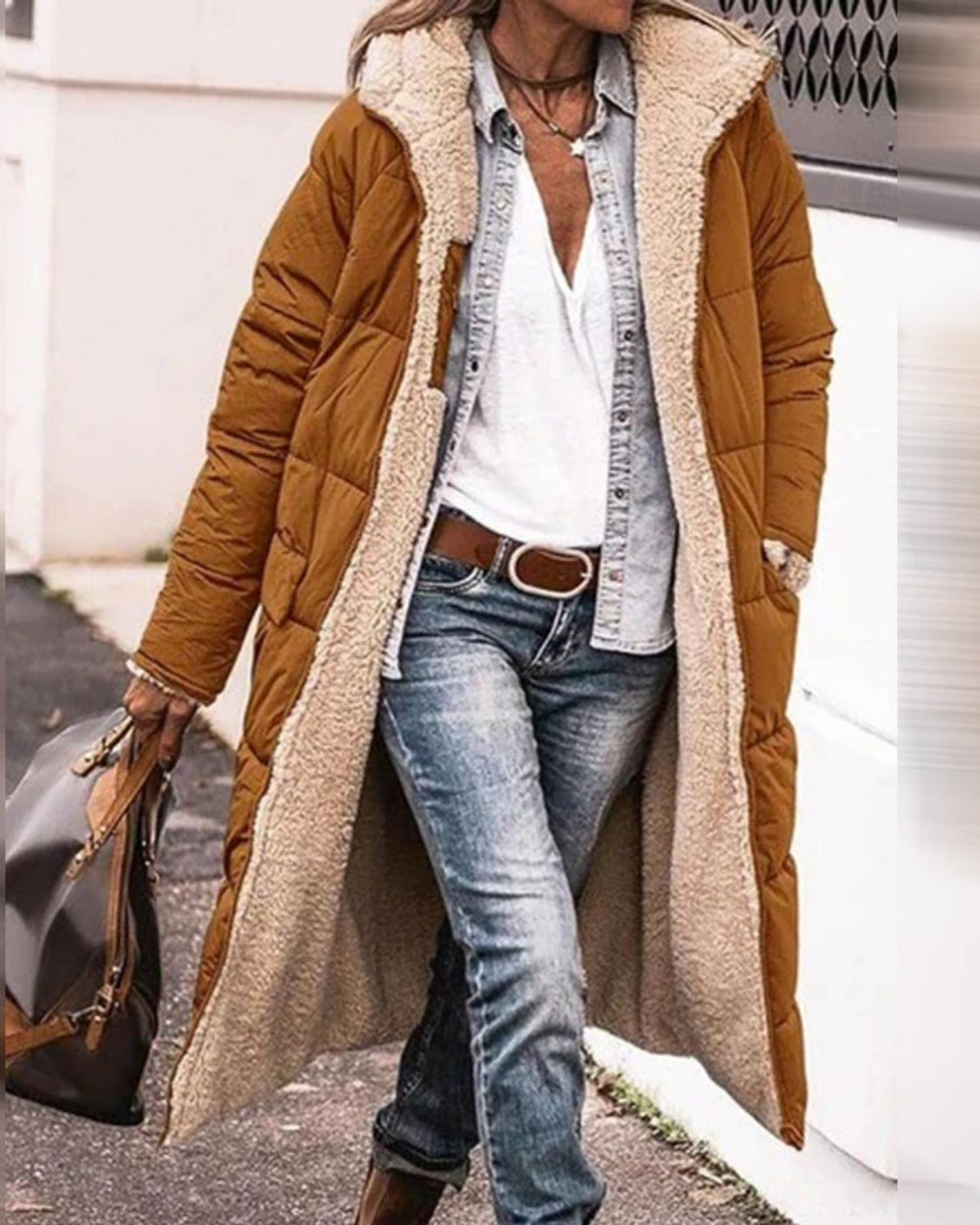 Cappotto Invernale da Donna Lungo con Fodera Isolante