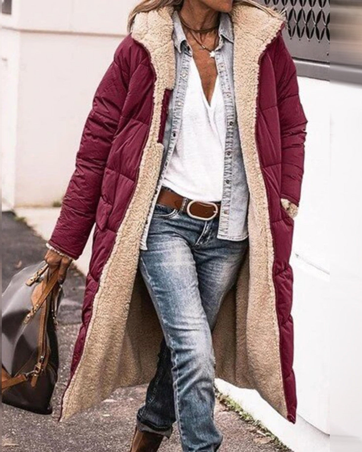 Cappotto Invernale da Donna Lungo con Fodera Isolante