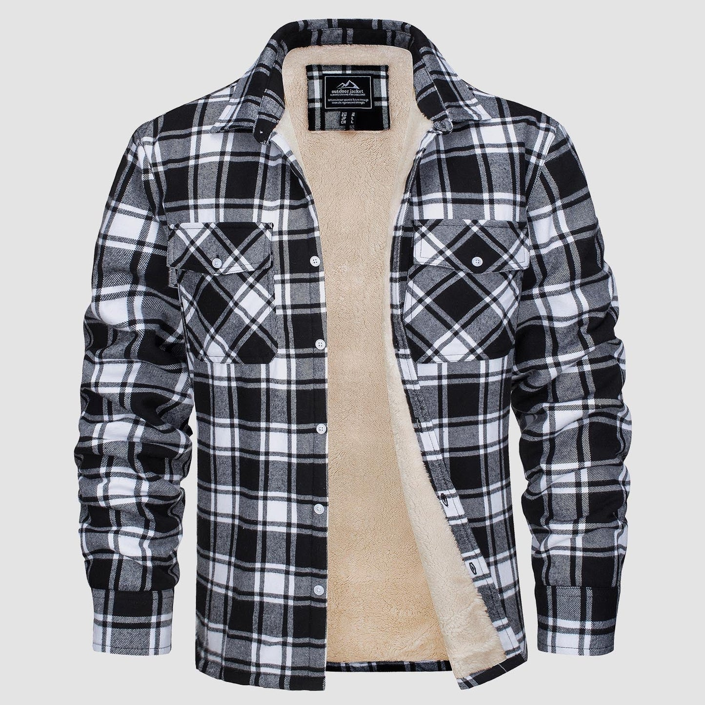 Giacca Camicia Casual da Uomo con Tasche