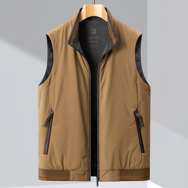 Gilet Leggero da Uomo con Design Reversibile, Fodera Termica ed Esterno Resistente