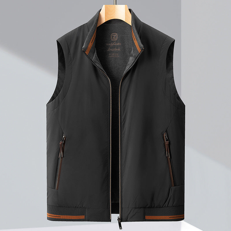 Gilet Leggero da Uomo con Design Reversibile, Fodera Termica ed Esterno Resistente