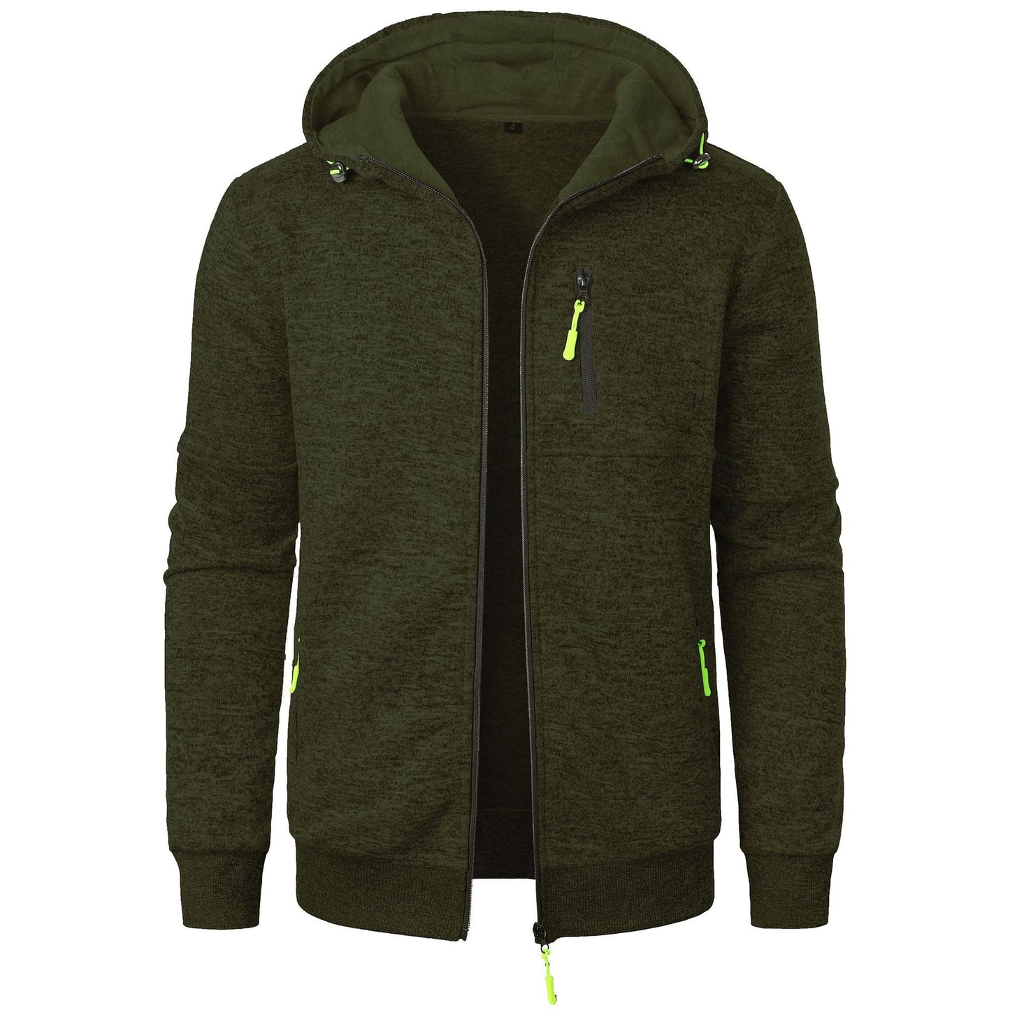 Cardigan con Cappuccio a Jacquard Uomo – Ideale per l'Autunno