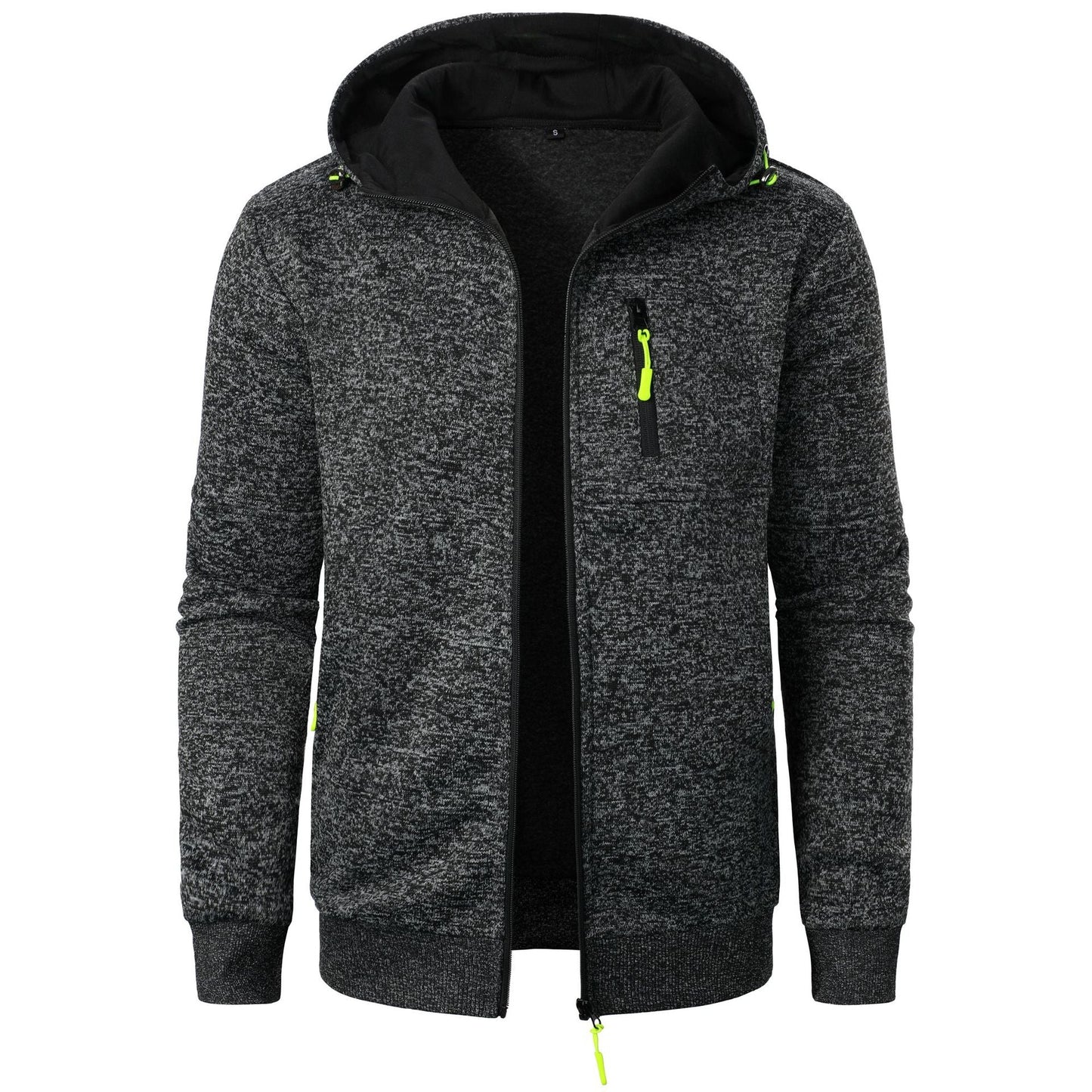 Cardigan con Cappuccio a Jacquard Uomo – Ideale per l'Autunno
