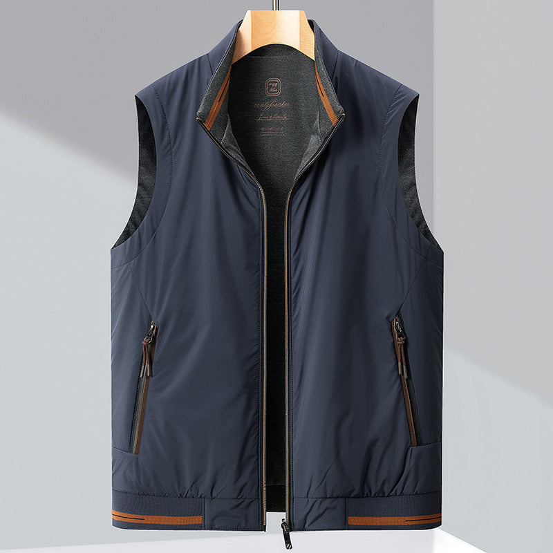 Gilet Leggero da Uomo con Design Reversibile, Fodera Termica ed Esterno Resistente