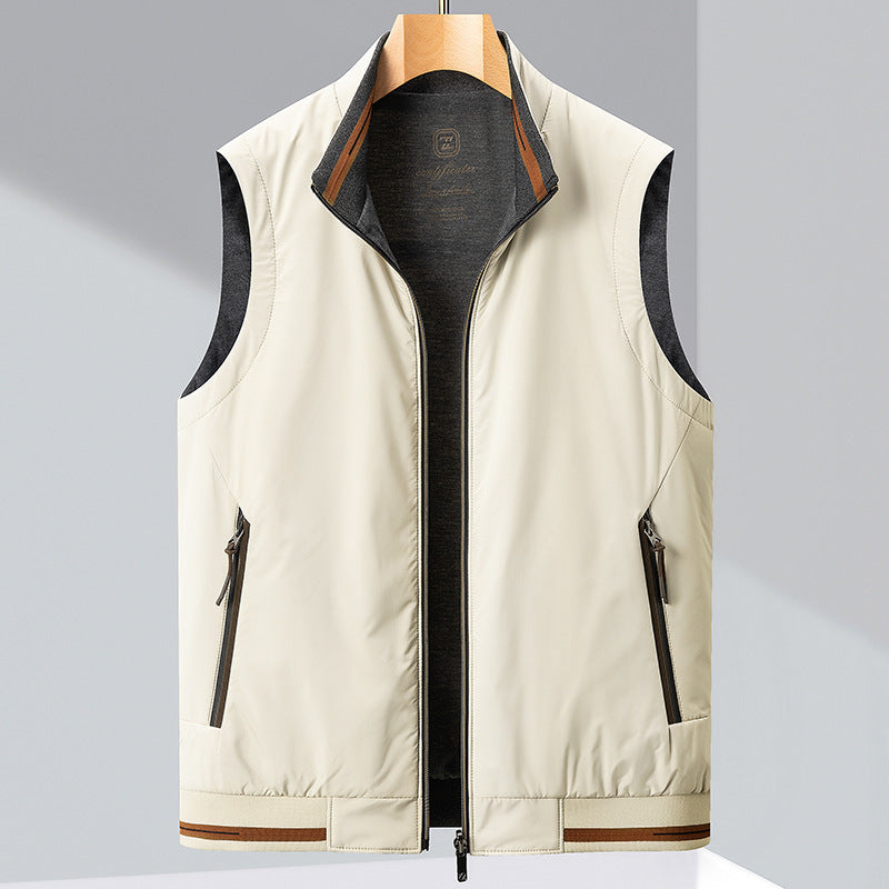 Gilet Leggero da Uomo con Design Reversibile, Fodera Termica ed Esterno Resistente