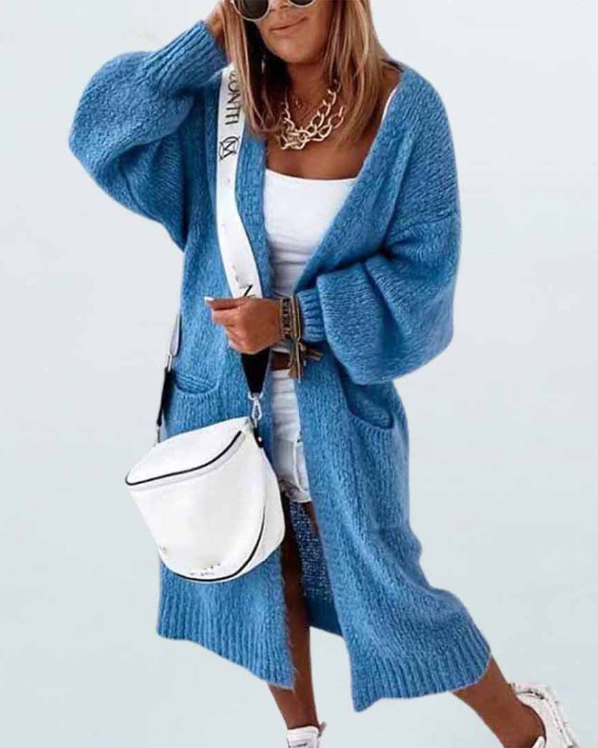 Cardigan Oversize da Donna in Tessuto Morbido