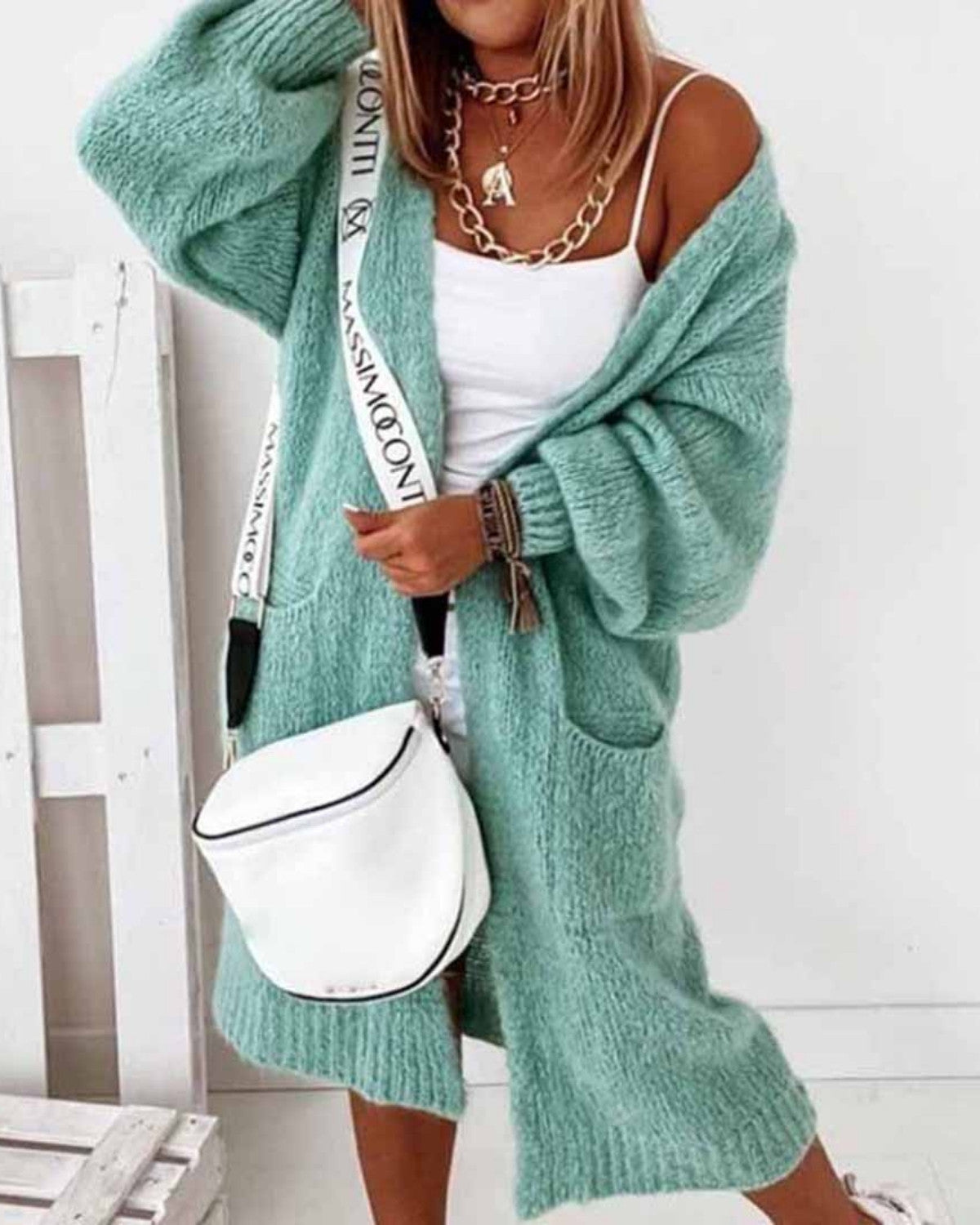 Cardigan Oversize da Donna in Tessuto Morbido