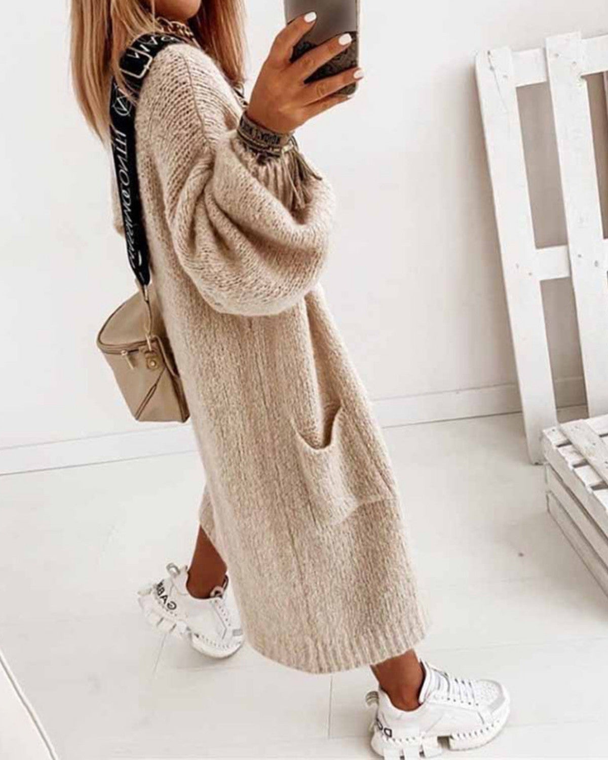 Cardigan Oversize da Donna in Tessuto Morbido
