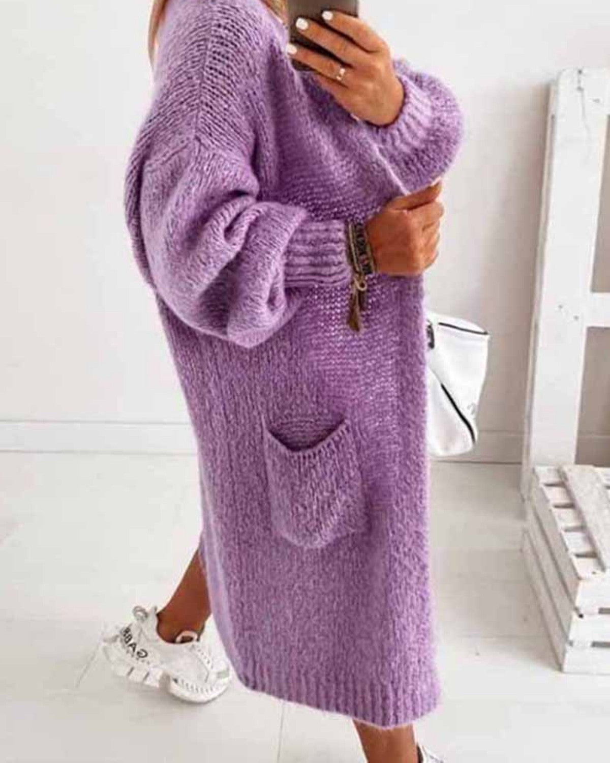 Cardigan Oversize da Donna in Tessuto Morbido