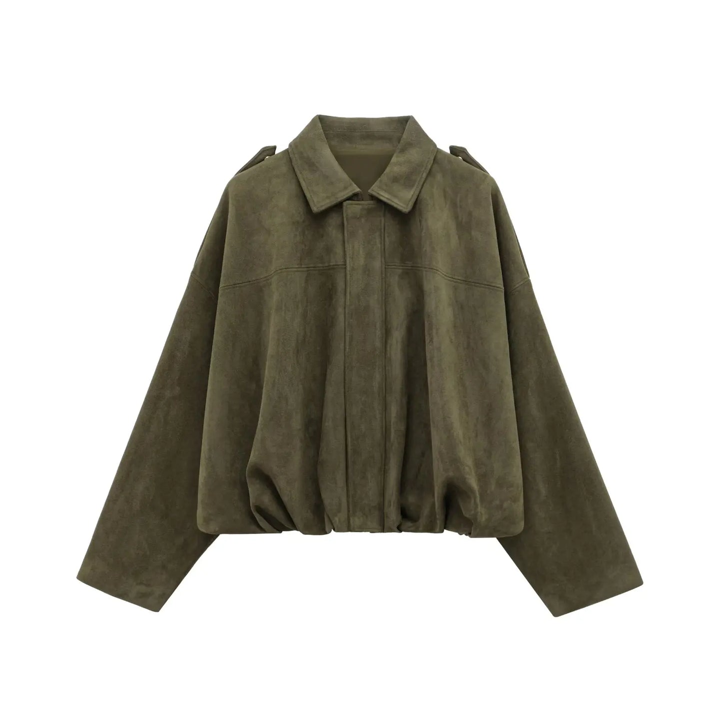 Giacca Oversize da Donna con Effetto Suede