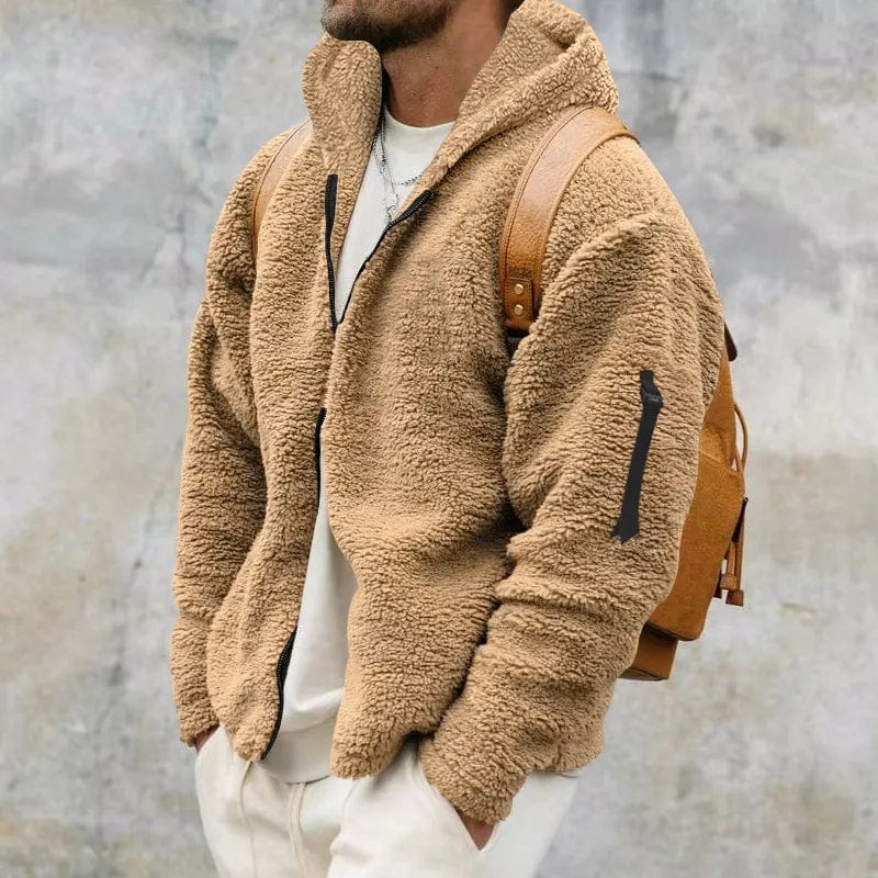 Giacca Invernale da Uomo in Pile con Cappuccio