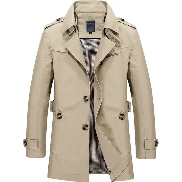Trench Classico Comodo con Design Elegante Ideale per l’Autunno