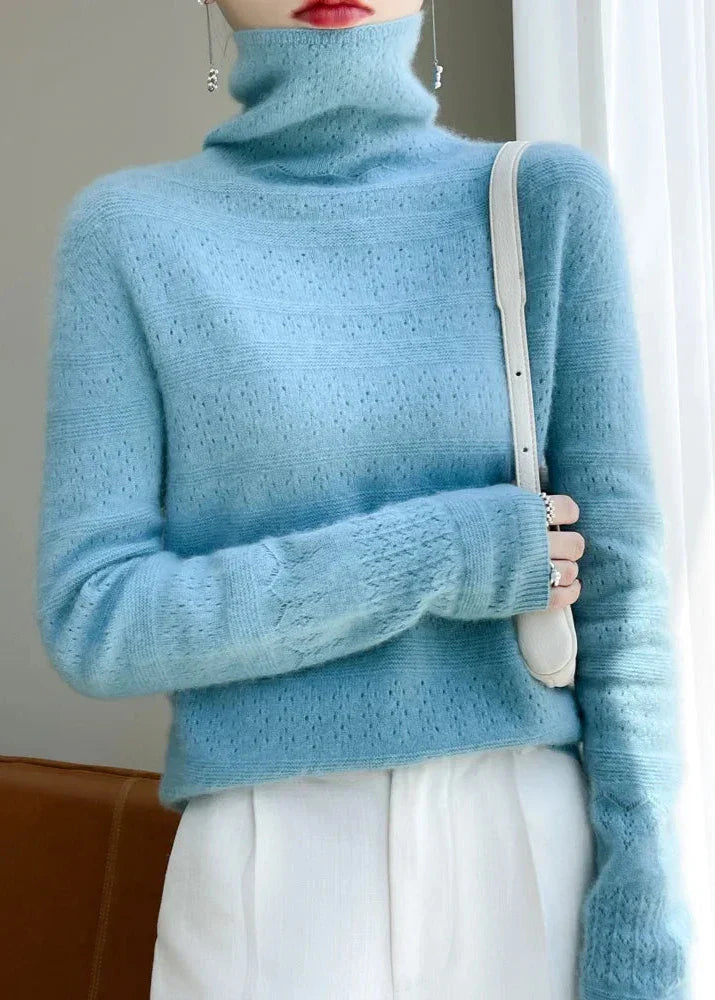 Maglione Dolcevita da Donna con Motivo Sottile