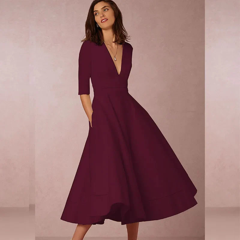 Abito Swing A-Line Vintage Anni '60 con Gonna Svasata | Ideale per Primavera e Autunno