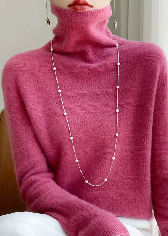 Maglione Dolcevita da Donna con Motivo Sottile