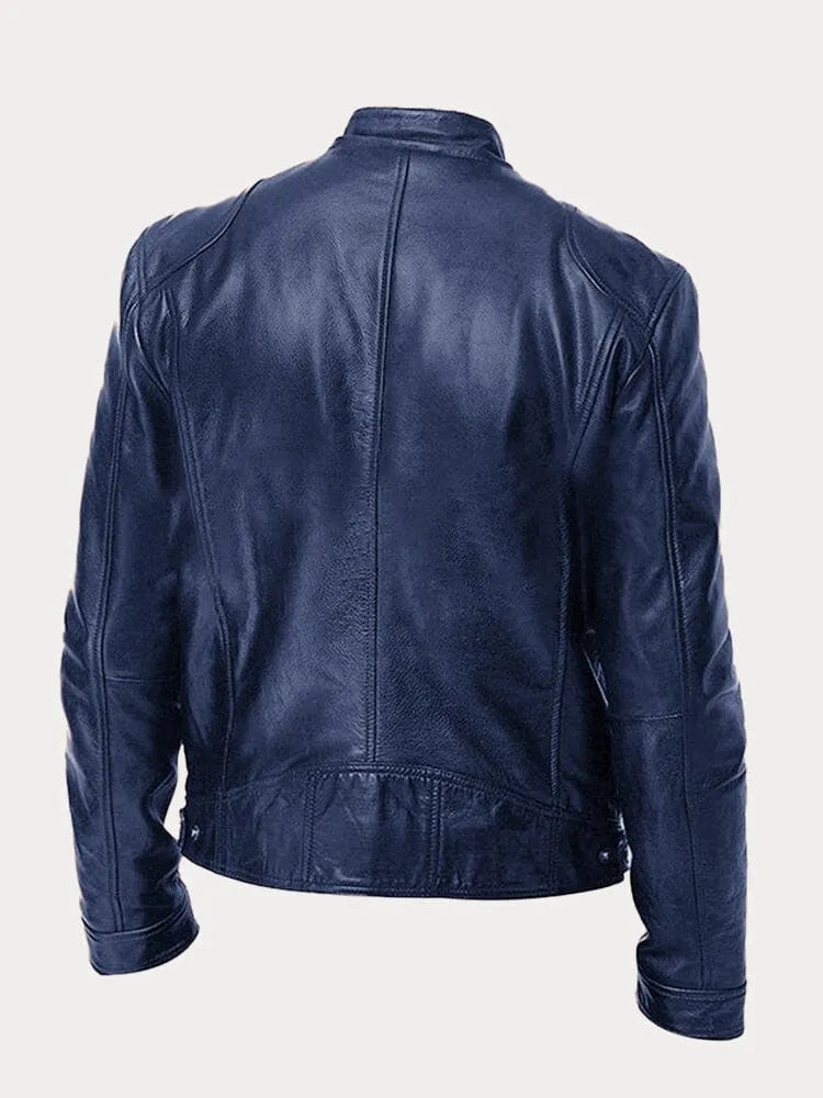 Giacca in Pelle Premium Uomo con Fodera Isolante e Polsini Regolabili I Ideale per Autunno/Inverno