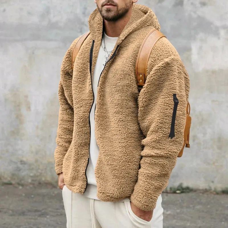 Giacca Invernale da Uomo in Pile con Cappuccio