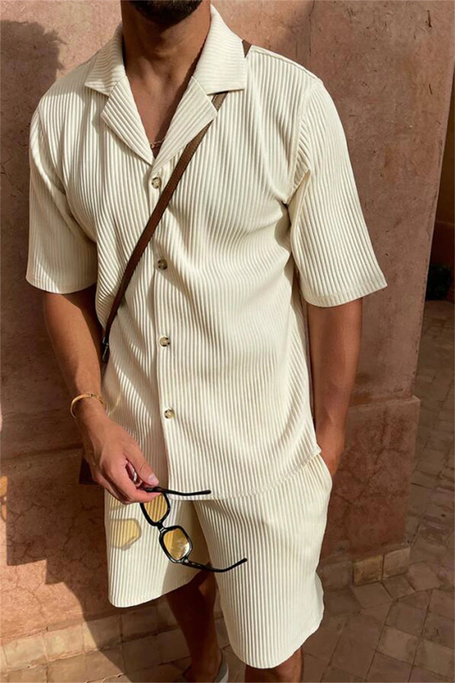Set blusa in velluto a costine con vestibilità comoda