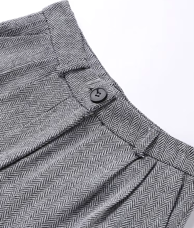 Completo Tre Pezzi Elegante Herringbone