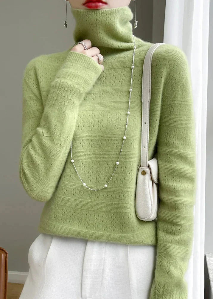 Maglione Dolcevita da Donna con Motivo Sottile