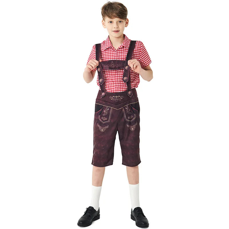 Costumi da Bambini Oktoberfest con Dirndl e Lederhosen Taglie 92–128
