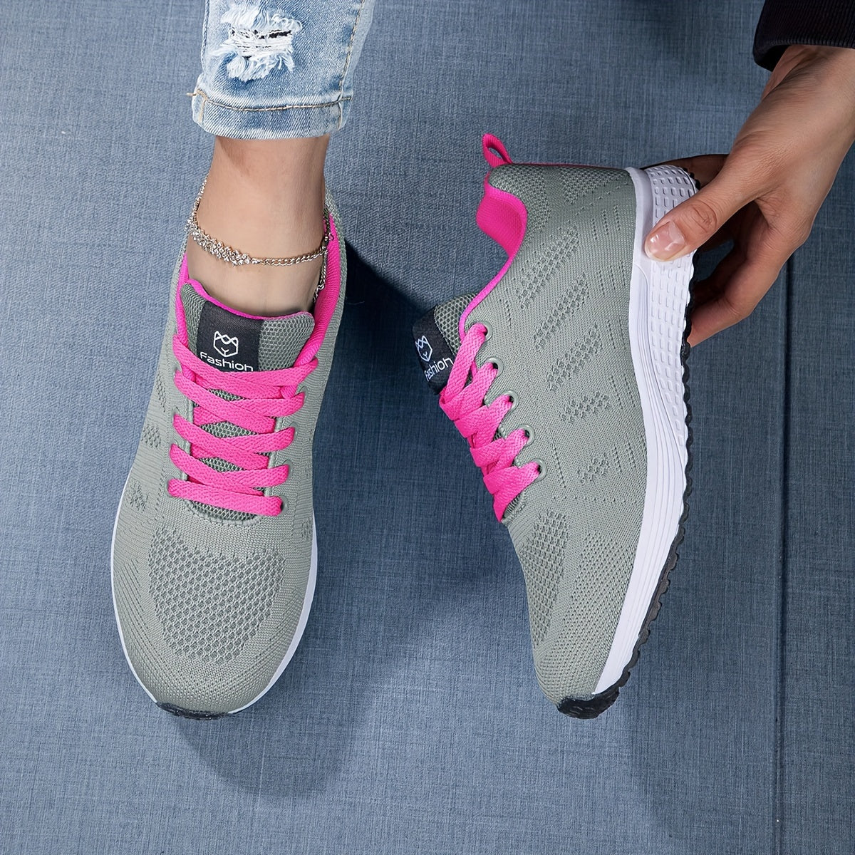 Sneakers leggere e traspiranti in maglia con suola ammortizzata I Ideali per primavera ed estate