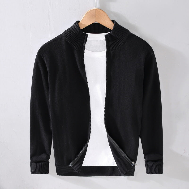 Cardigan Slim Fit Uomo a Tinta Unita Ideale per l'Autunno