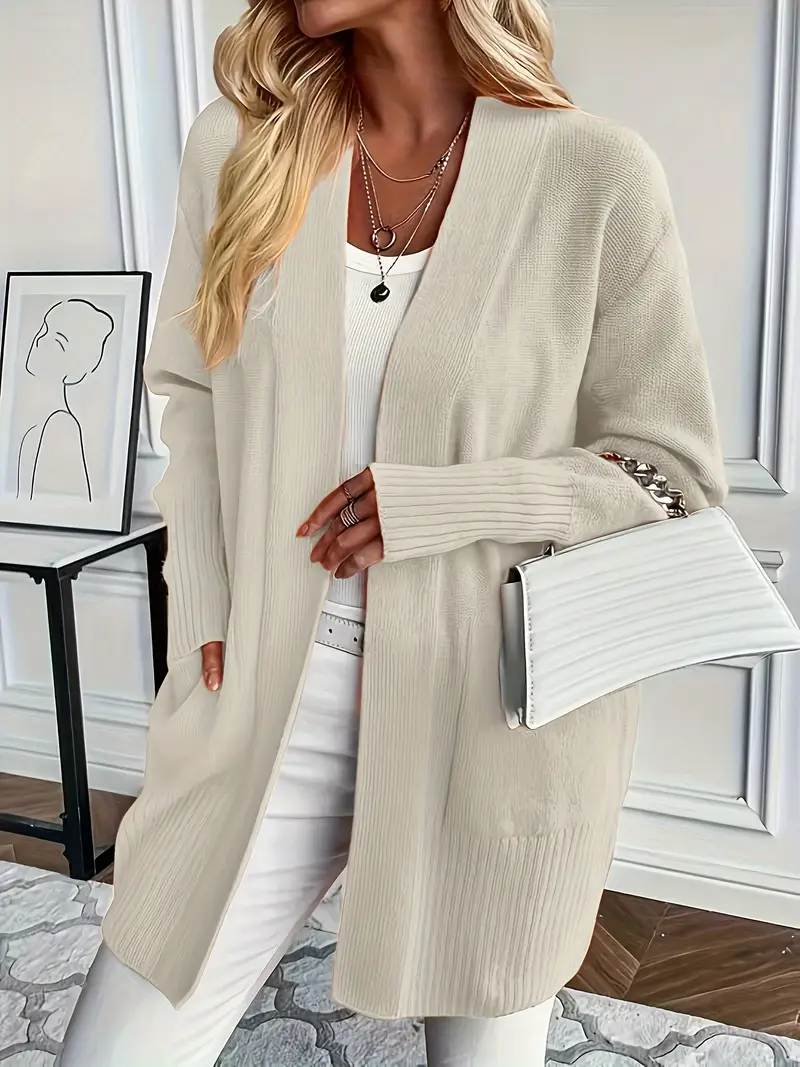 Maglione da Donna in Maglia con Girocollo e Vestibilità Rilassata